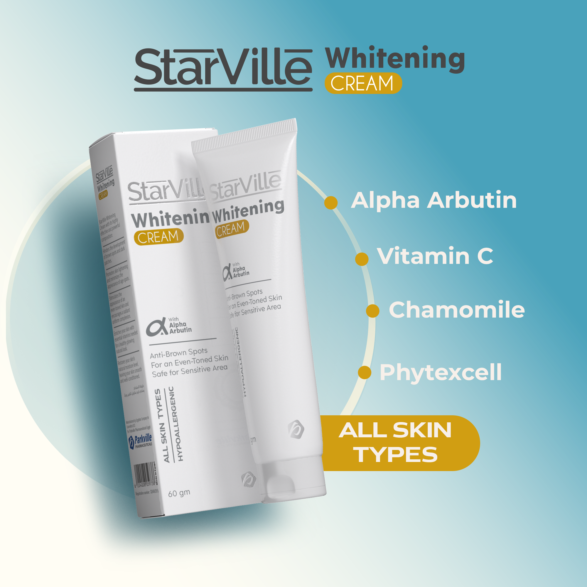 Starville Whitening Cream 60 gm – The Ideal Solution for Even, Radiant Skin Without Side Effects