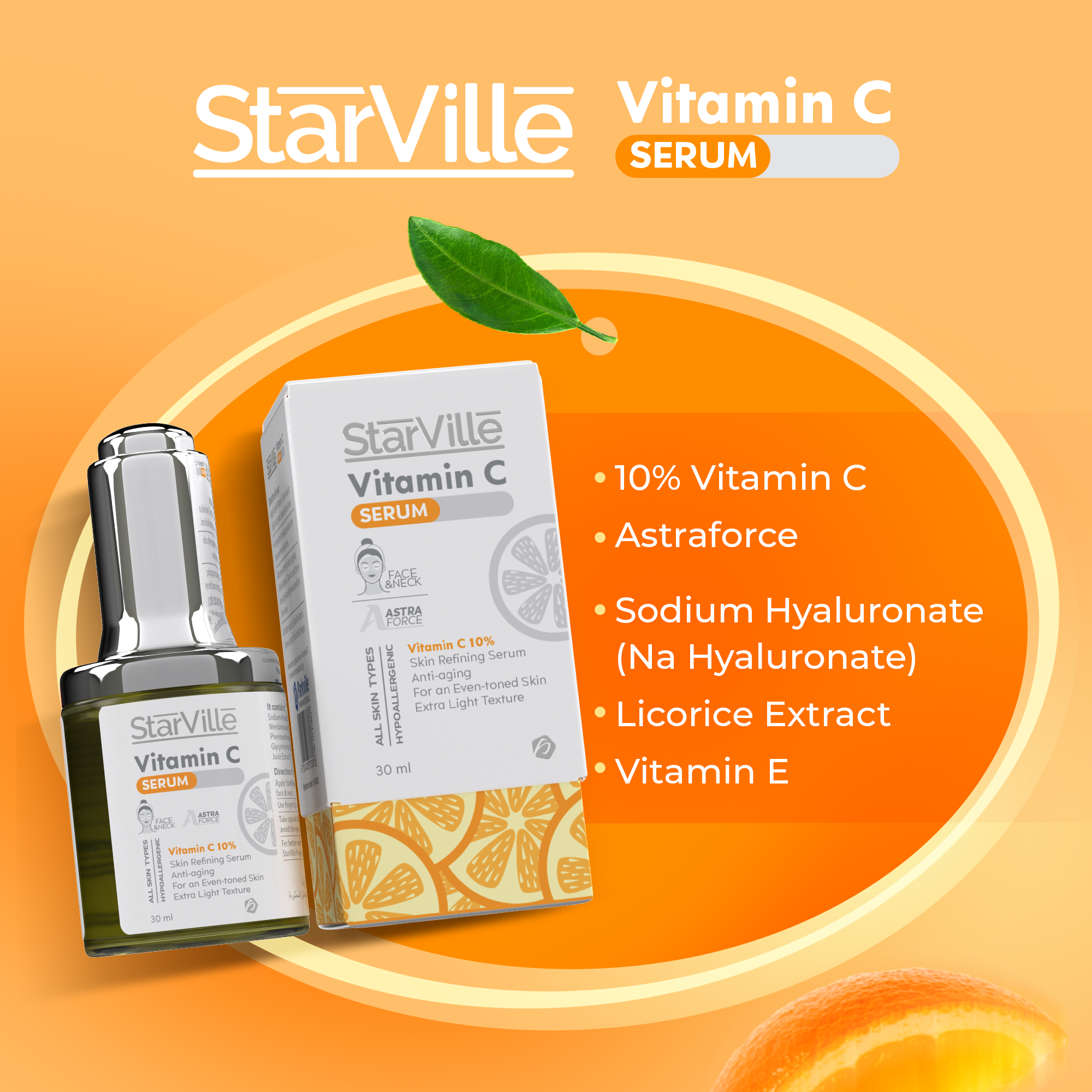 Starville Vitamin C Serum 30 ml – The Secret to Firm, Even-Toned, and Radiant Skin