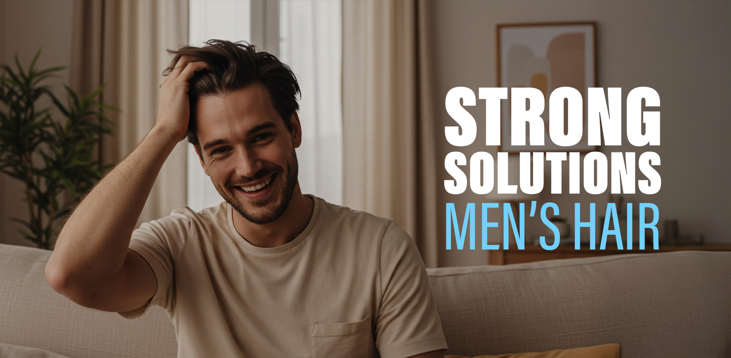 Strongville shampoo and conditioner for men promoting hair growth and thickness