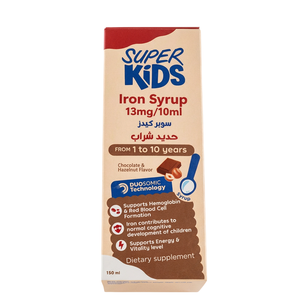 Super Kids Iron Syrup packaging