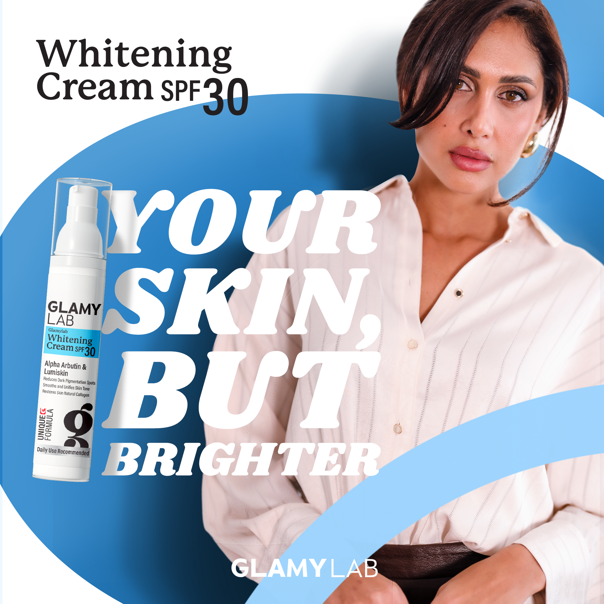 Glamylab Whitening Cream SPF 30: "Your skin but brighter."