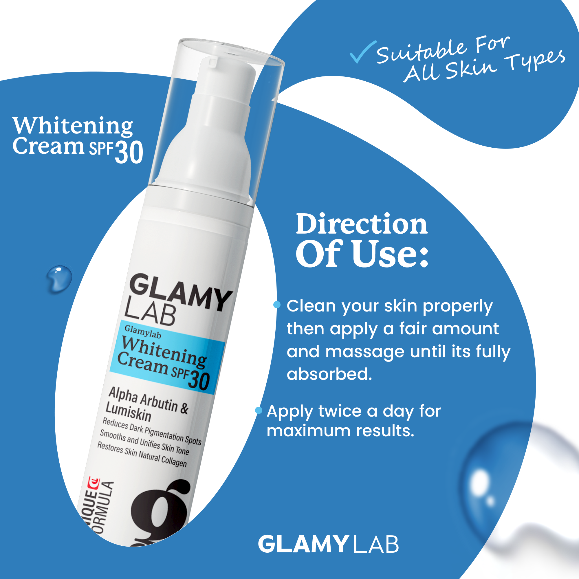 GLAMY LAB Whitening cream SPF 30 50 gm