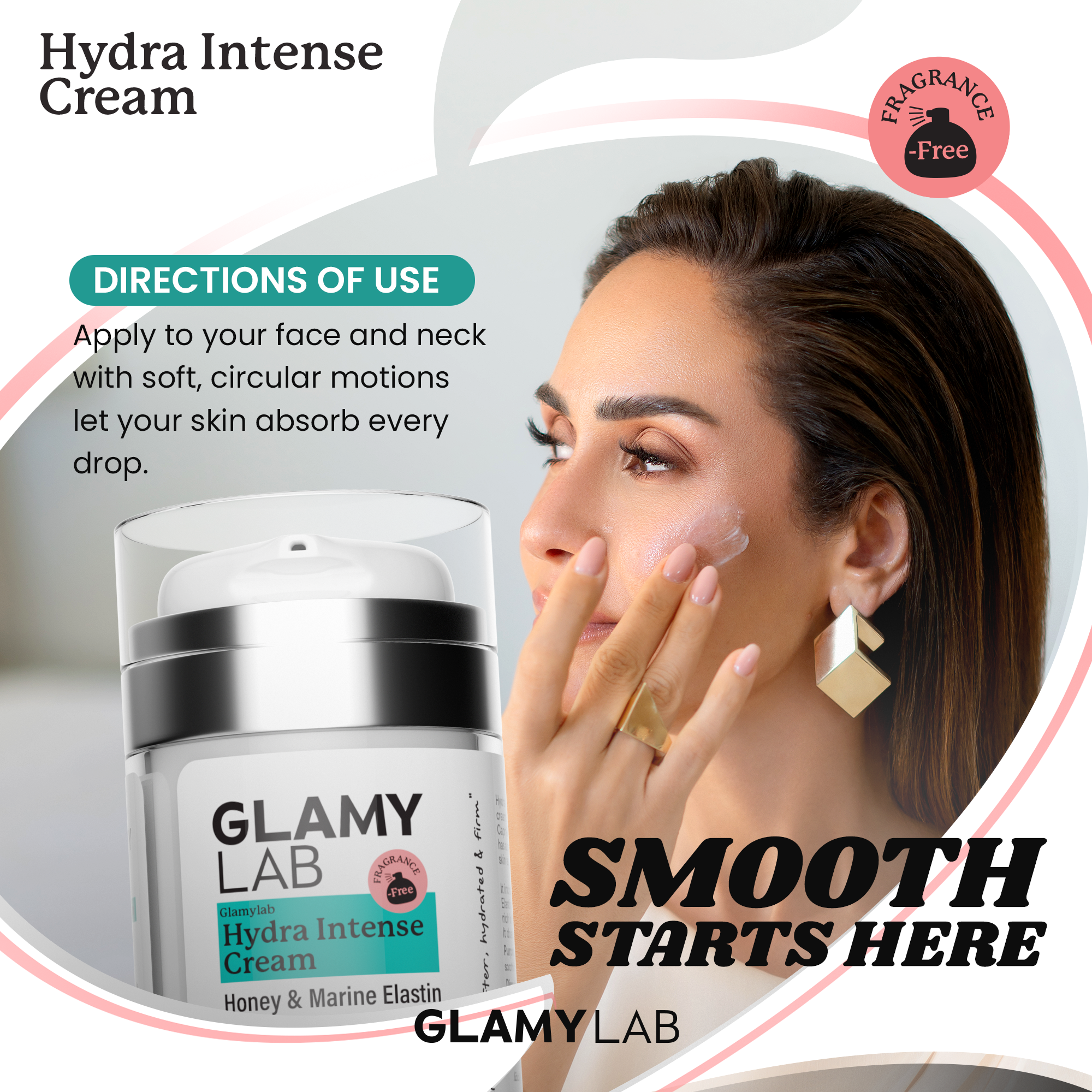 Glamy Lab Hydra Intense Cream Fragrance Free 100ml
