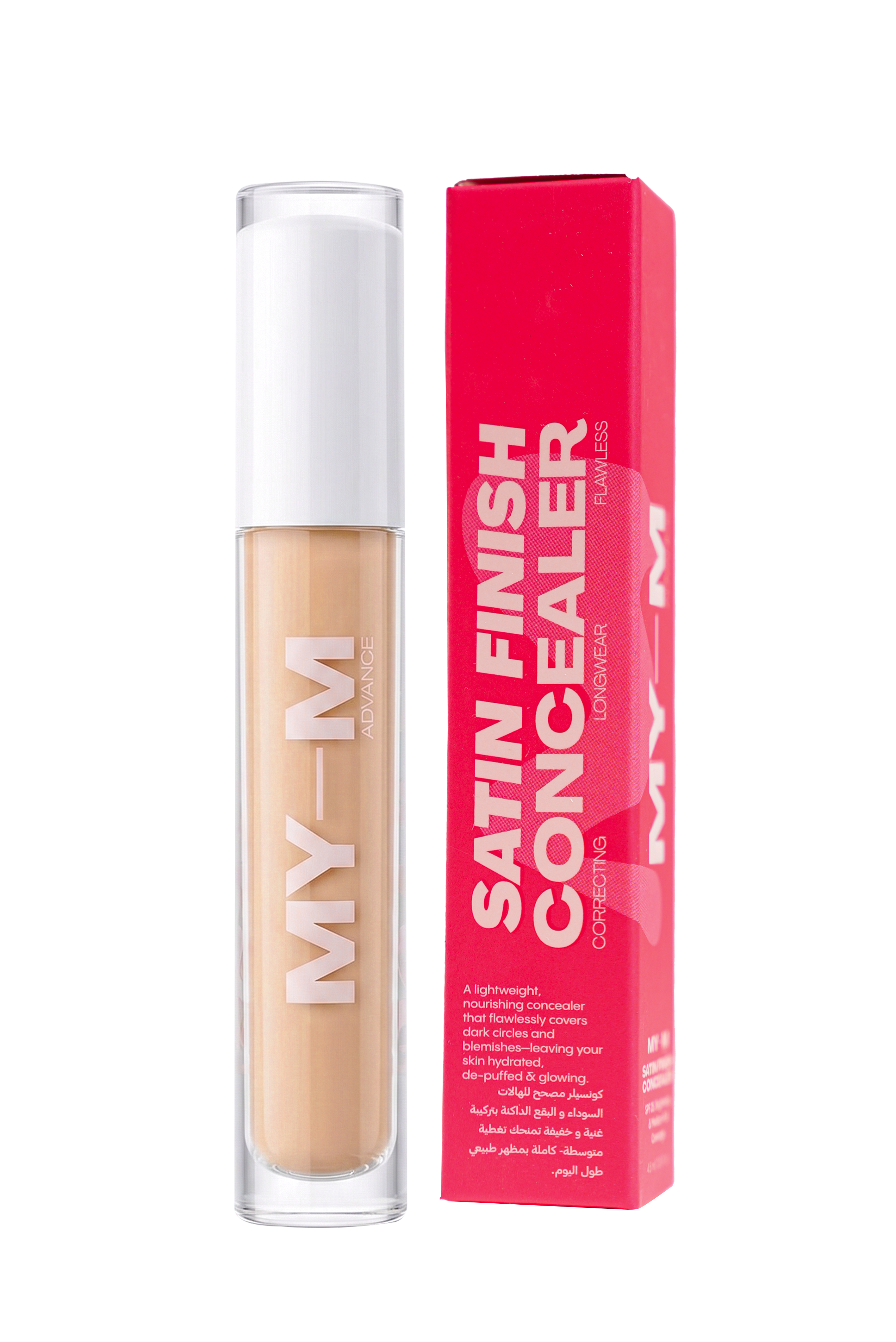 MY-M Satin Finish Concealer with pink packaging