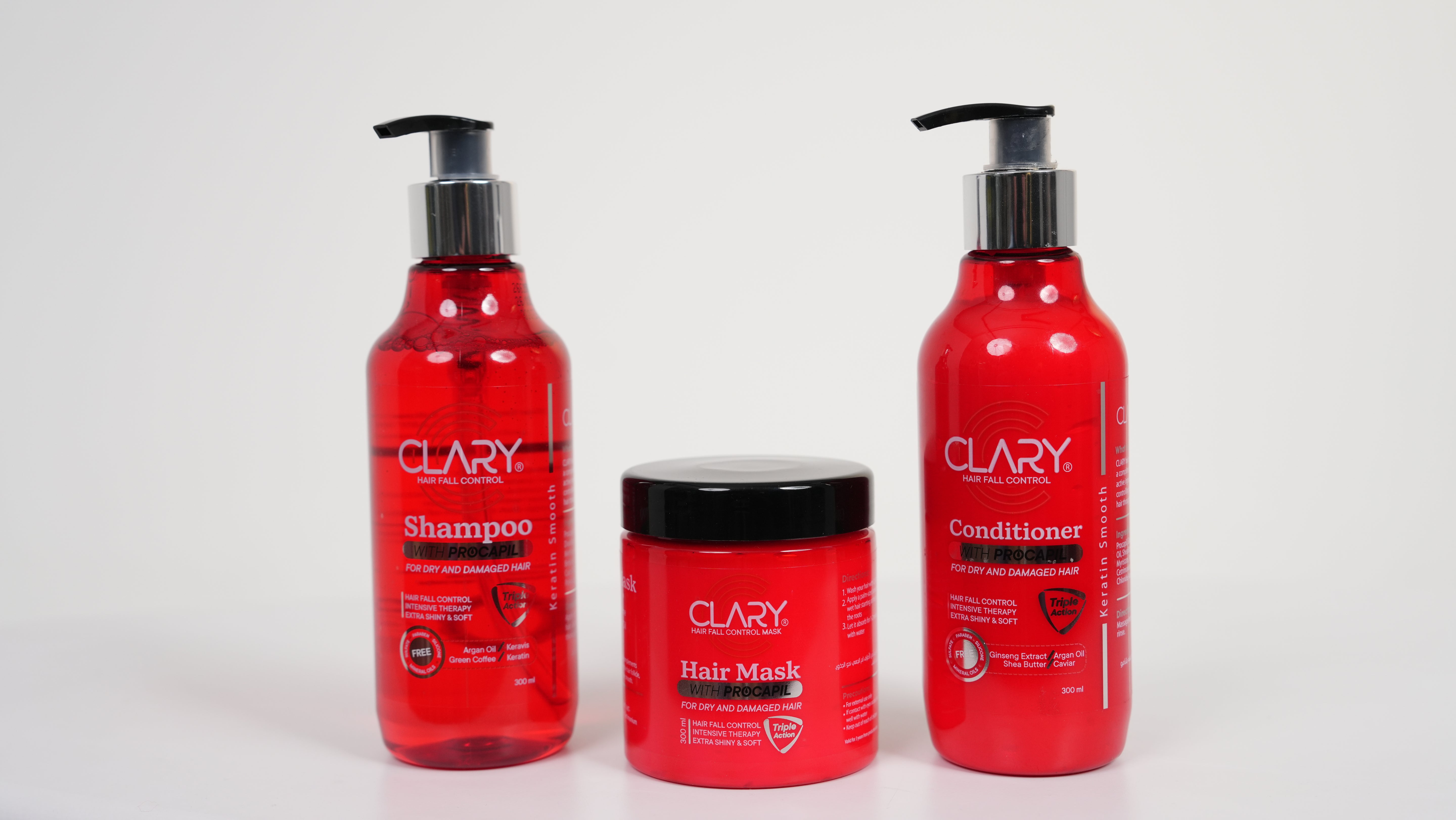 Clary shampoo, Conditioner and Hair mask Jar Offer Pack