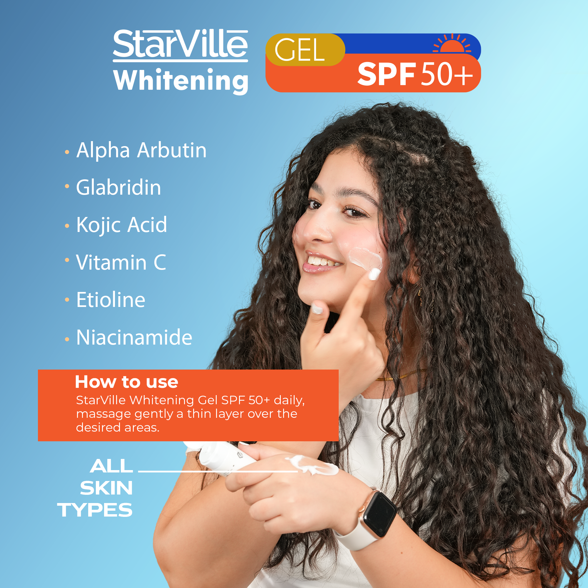 StarVille Whitening Gel SPF 50 60gm