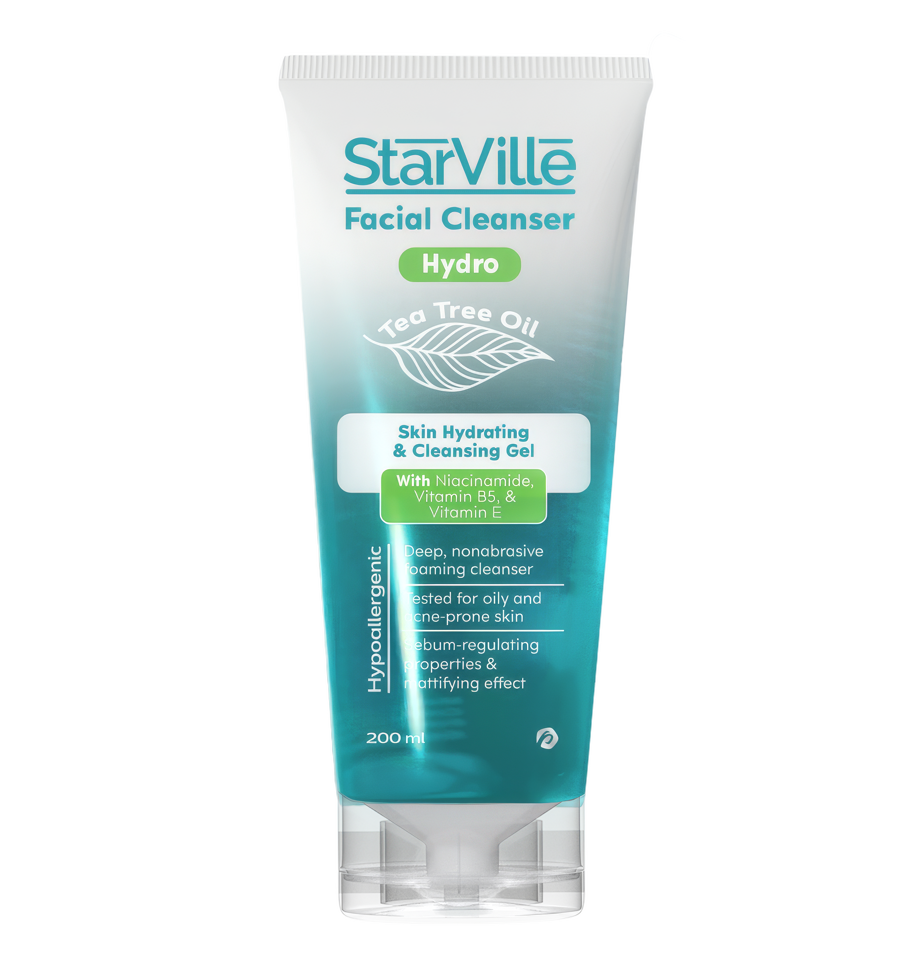 StarVille Facial Cleanser tube with teal and white design