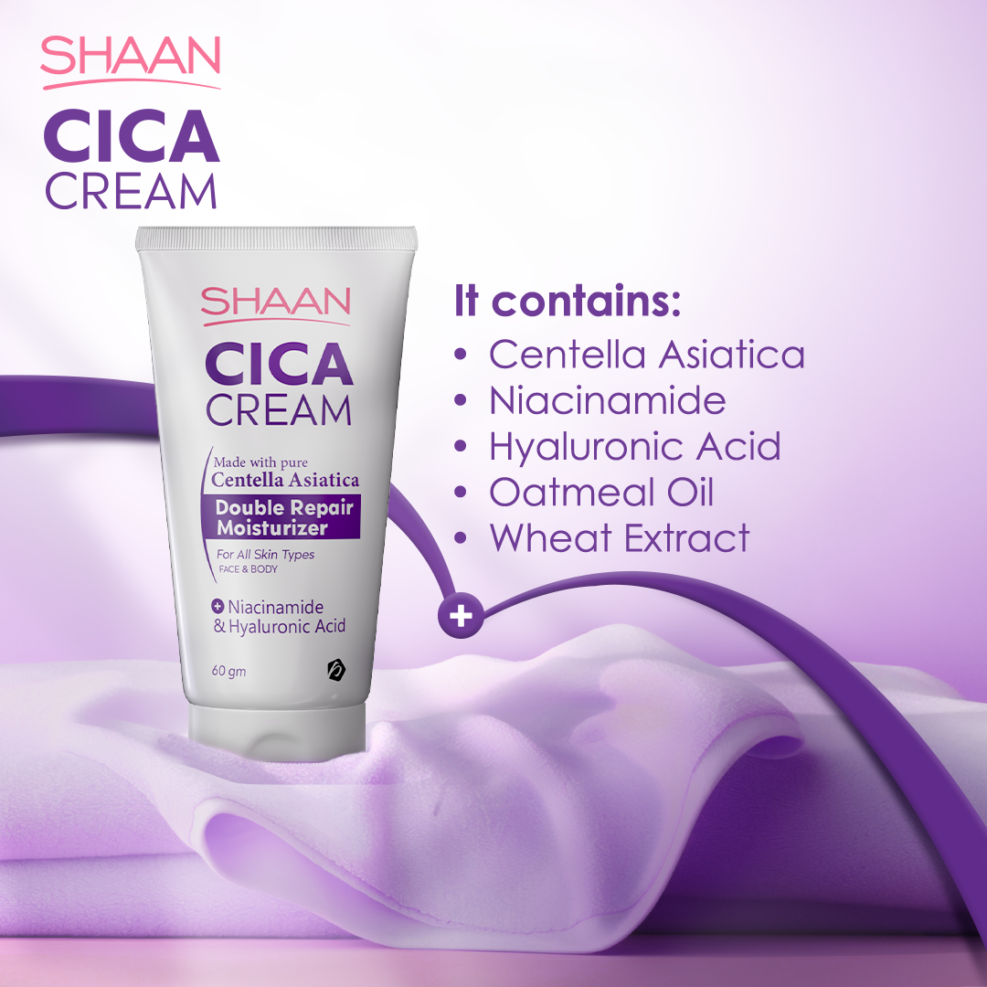 Shaan Cica Cream packaging with ingredients listed