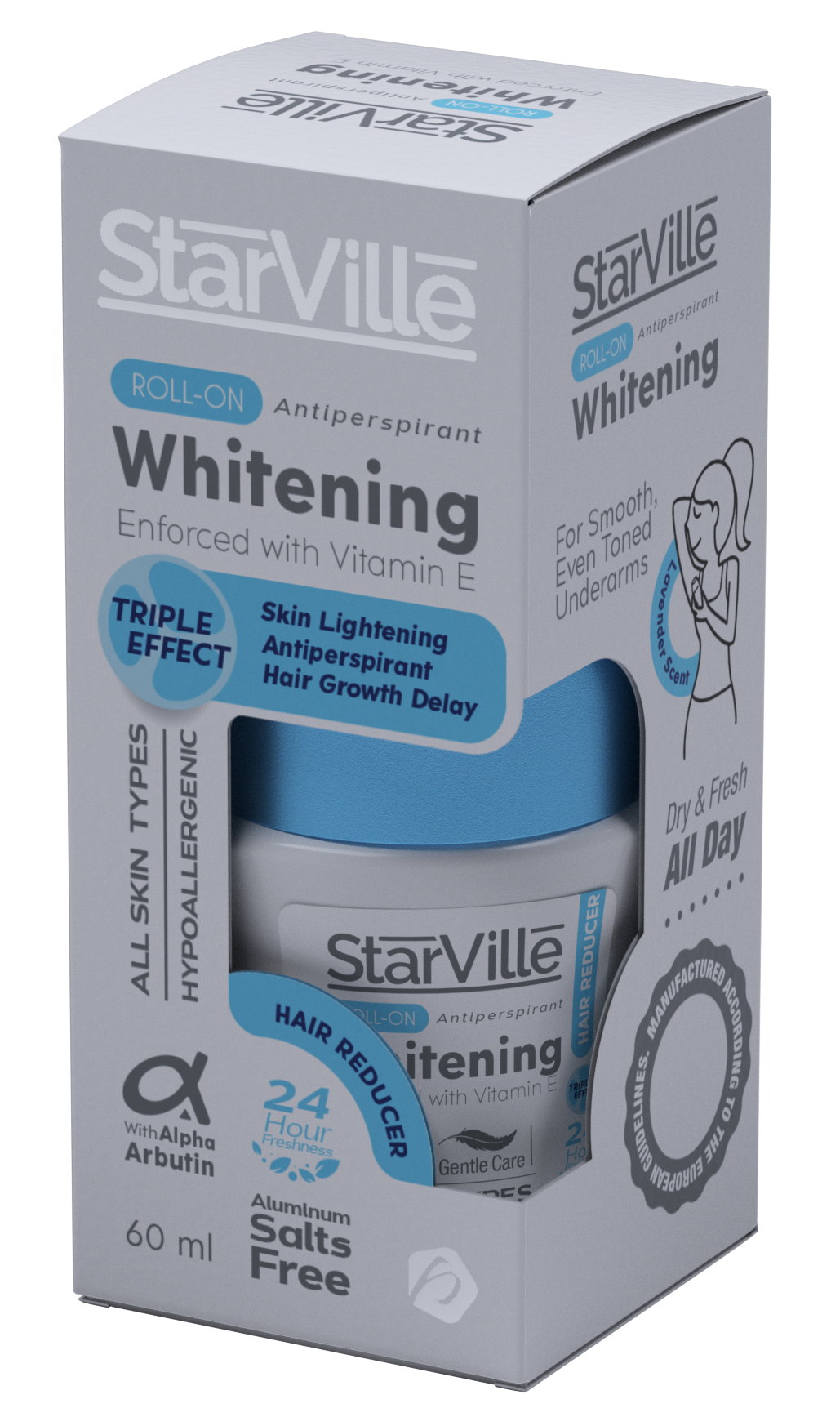 Starville Whitening Roll On Hair Reducer 60 ml