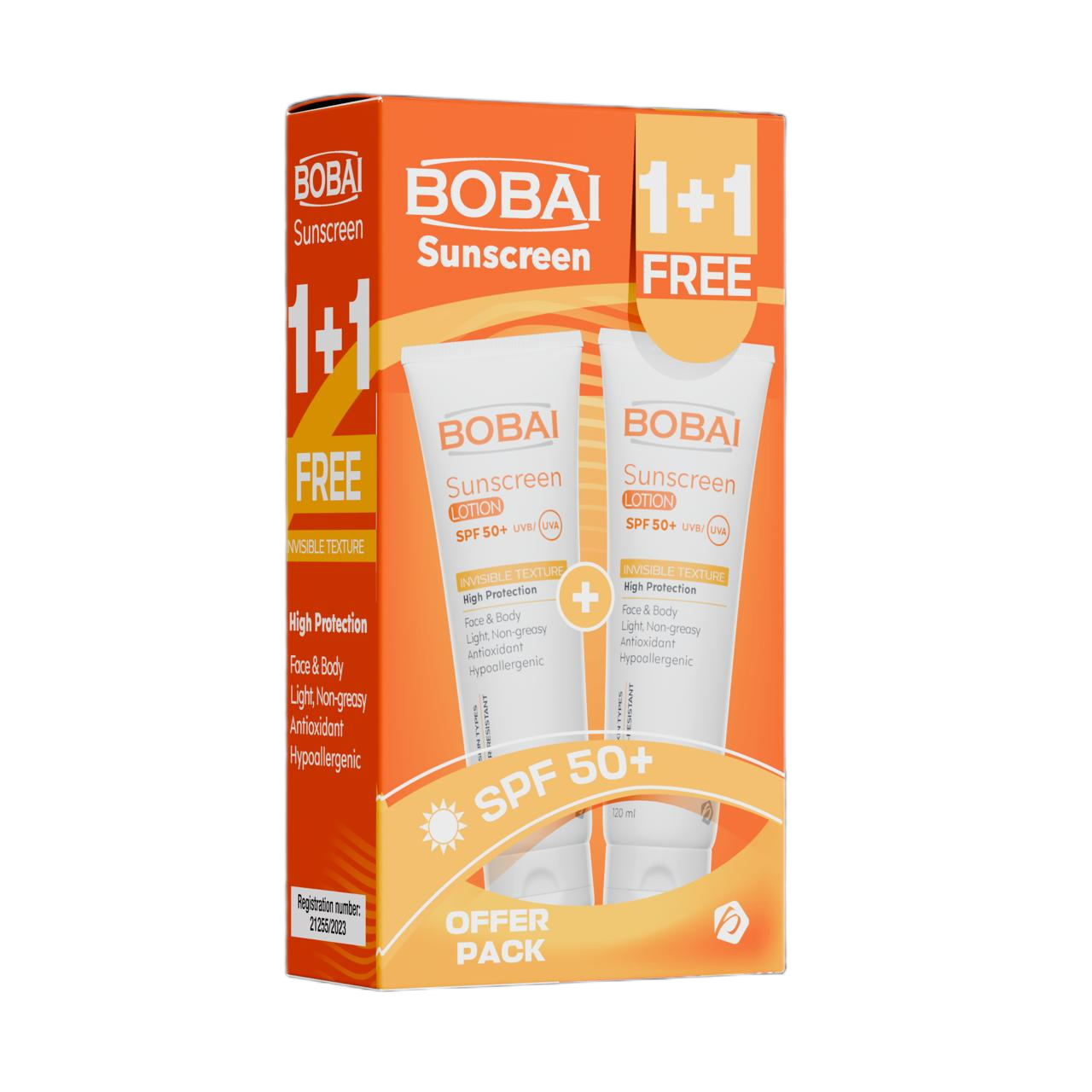 Bobai Sunscreen lotion bundle packaging