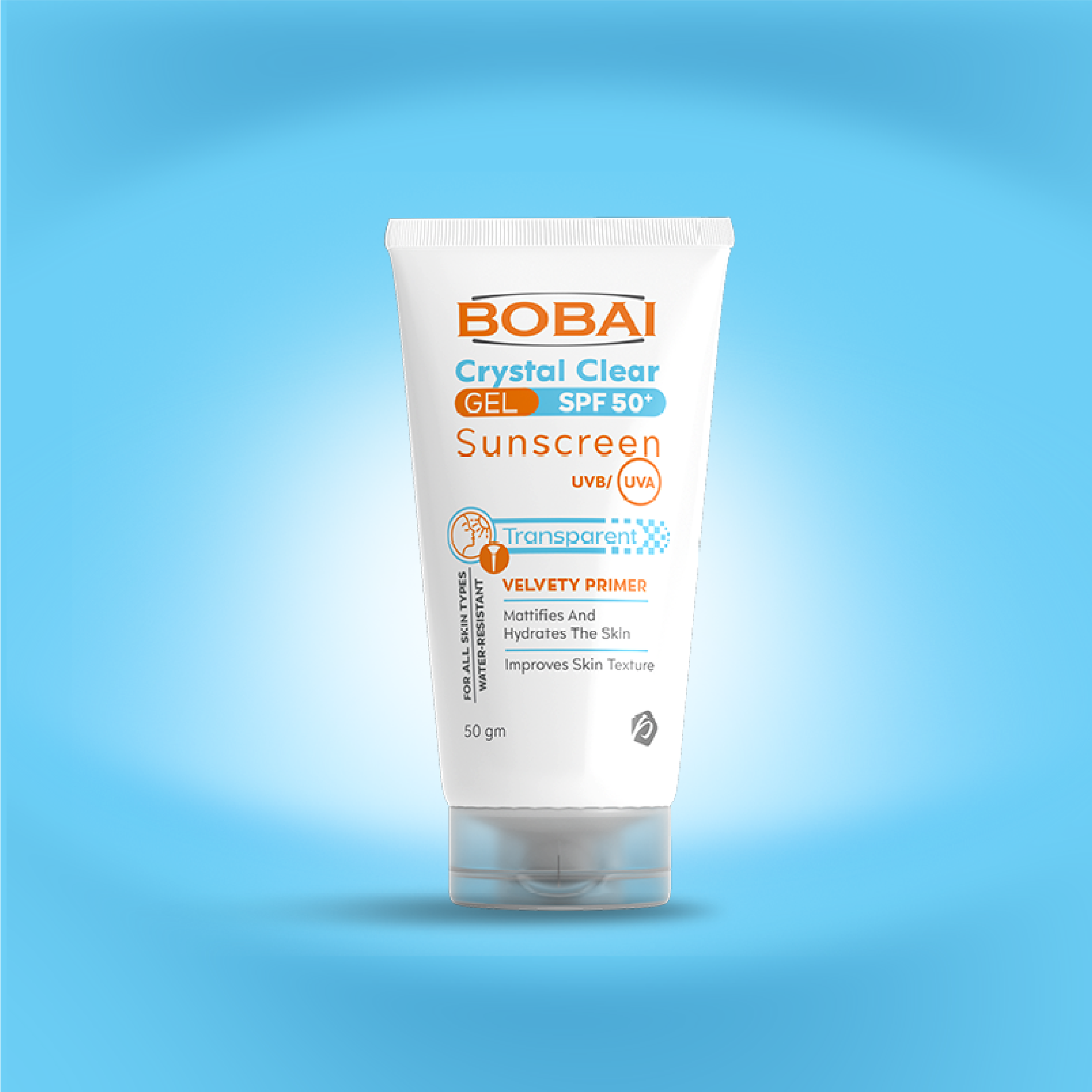 Bobai Crystal Clear Gel Sunscreen SPF 50+.