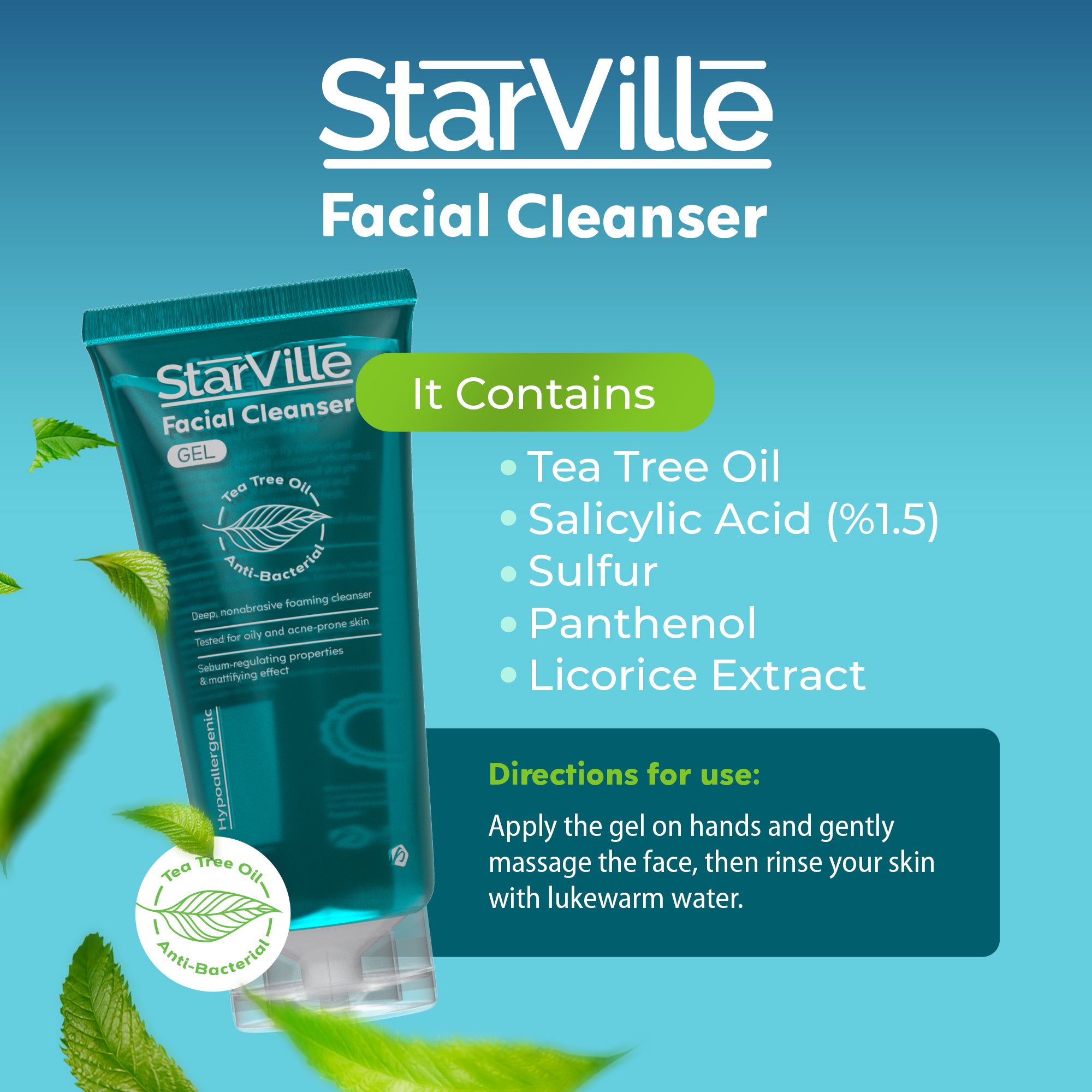 Starville Acne Prone Skin Facial Cleanser 200 ml