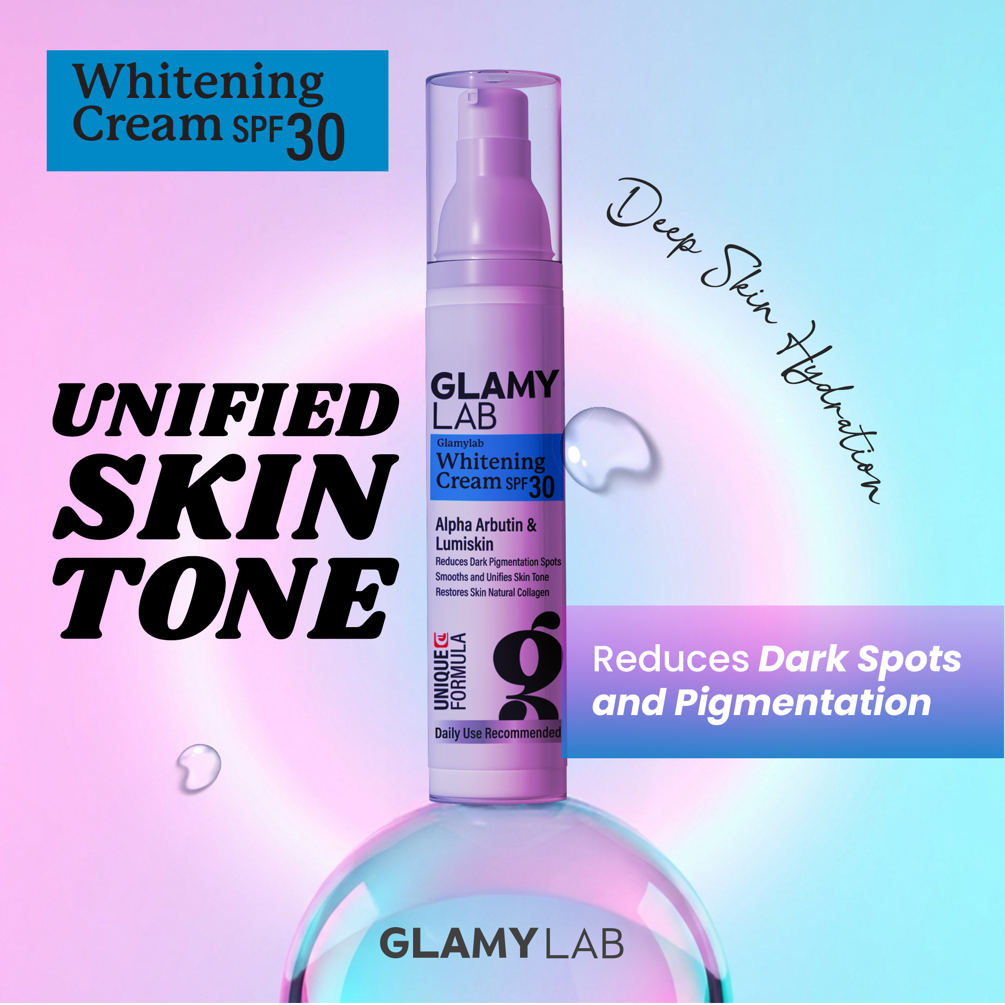 GLAMY LAB Whitening cream SPF 30 50 gm