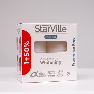 Starville Whitening Roll On Fragrance Free 60 ml promopack