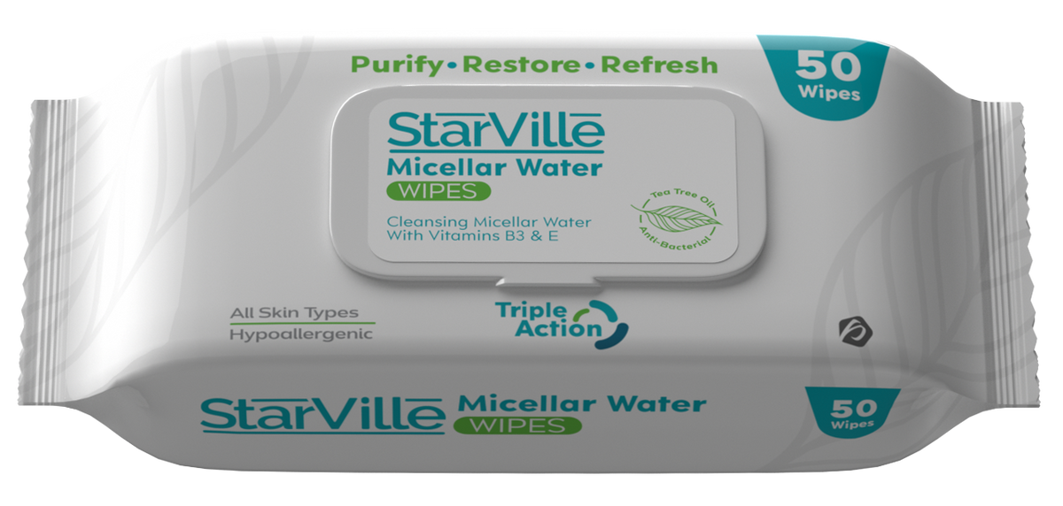 ستارفيل مناديل ماء ميسيلار 50 منديل