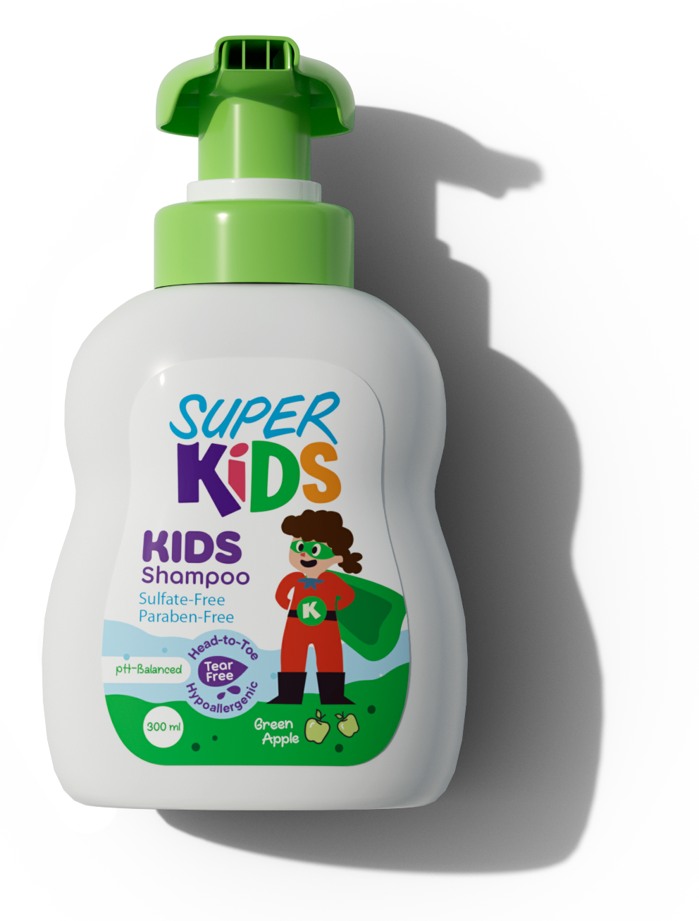 Superkids Kids Shampoo Green Apple Fragrance