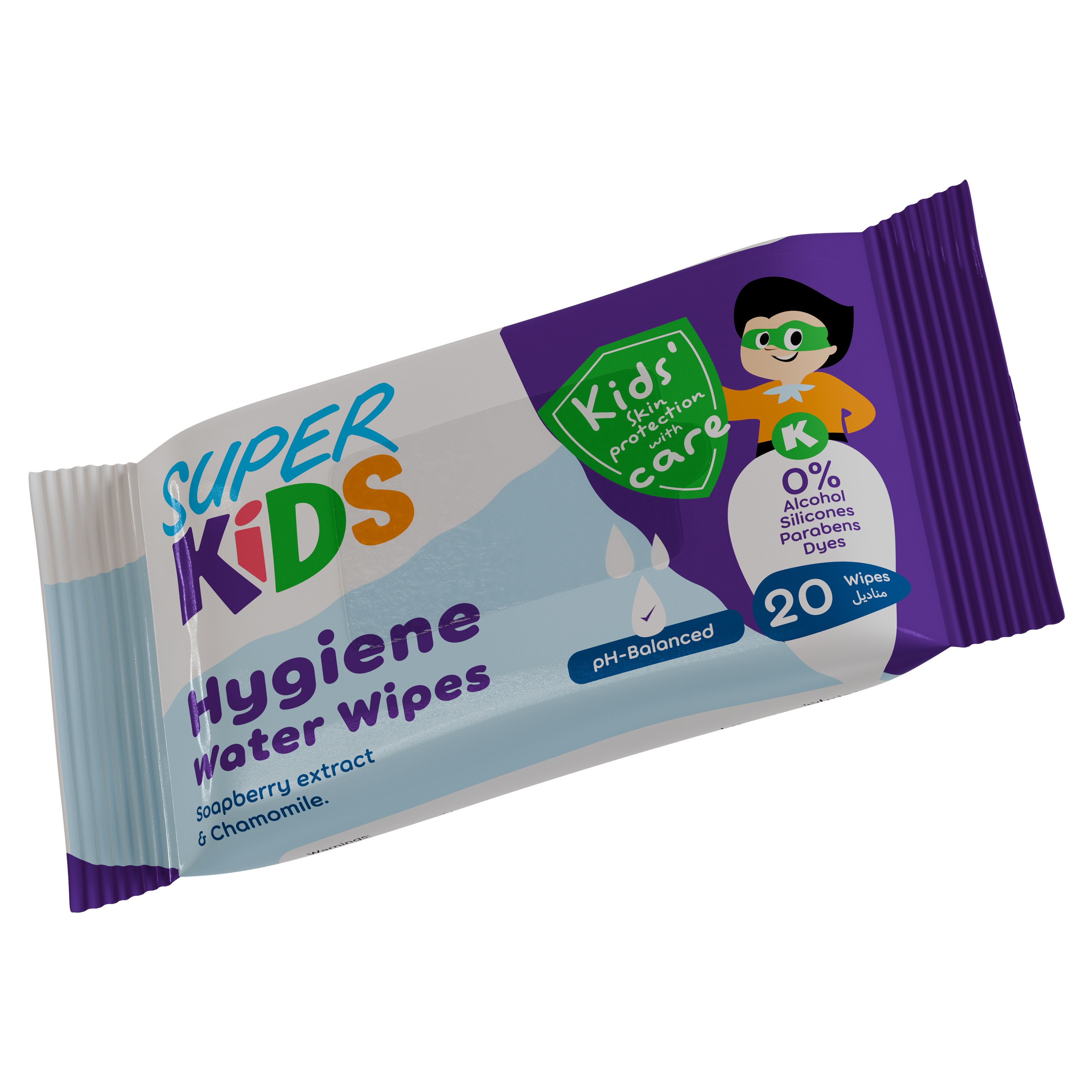 Pack of Super Kids Hygiene Water Wipes 