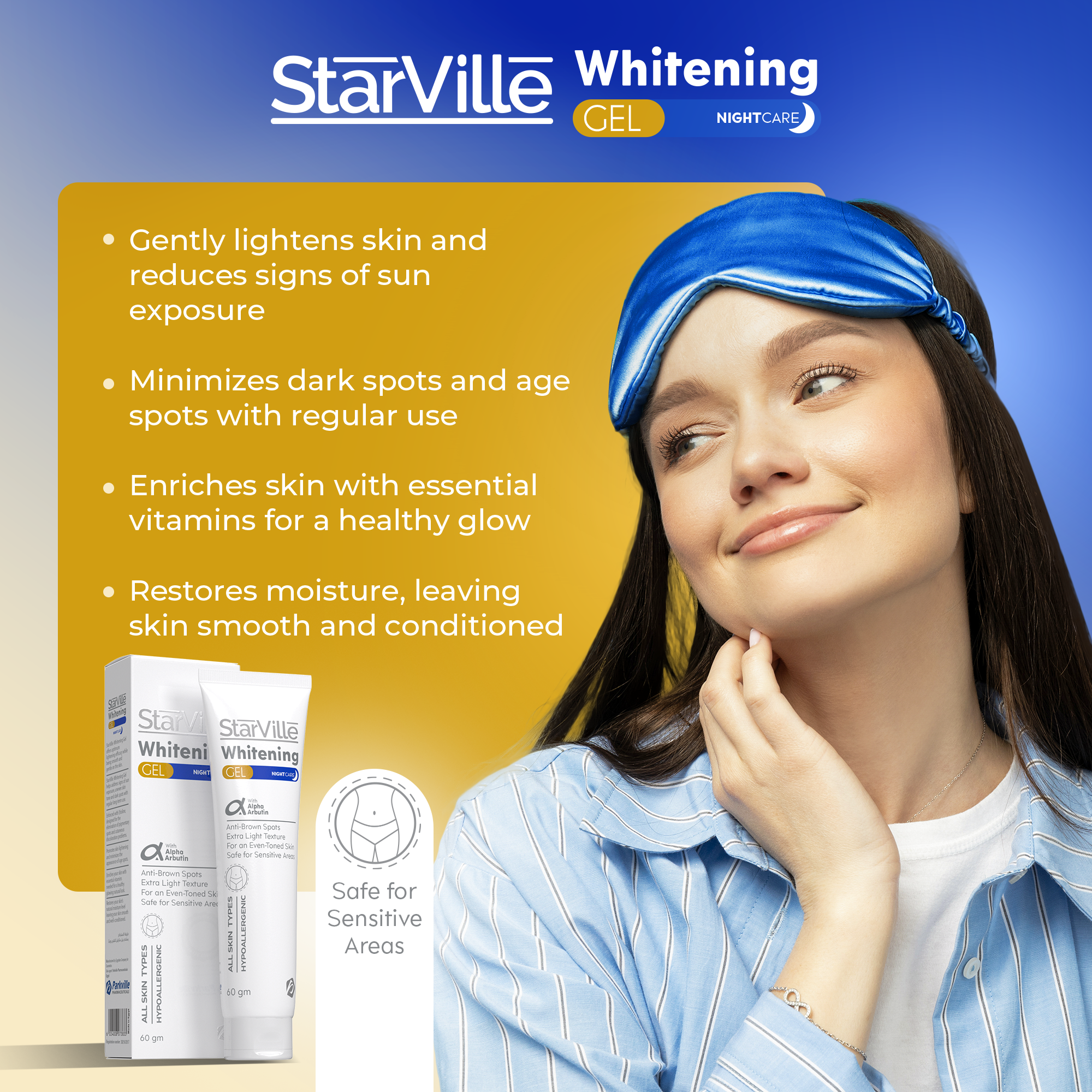 Starville Whitening Night Care Gel 60 gm