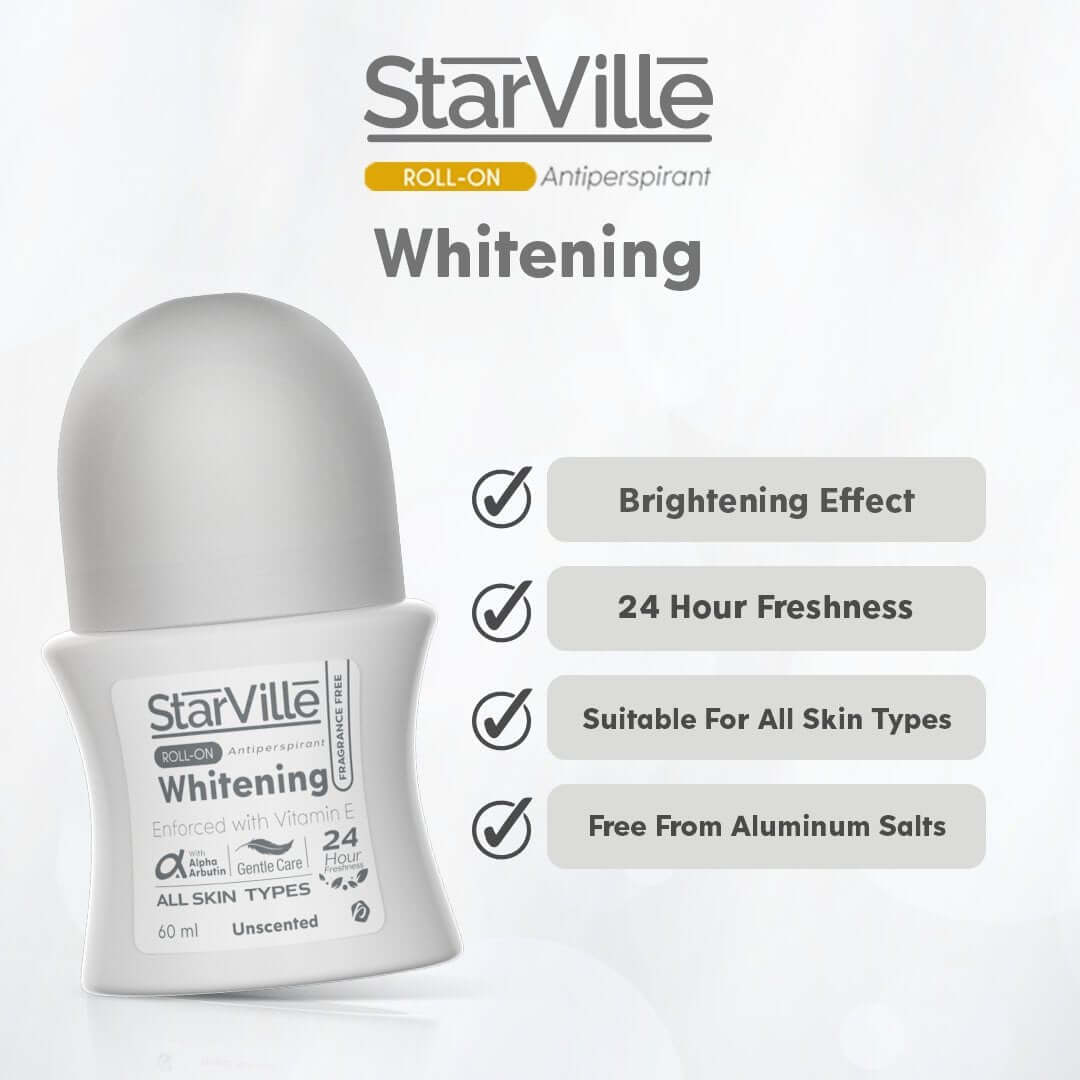 Starville Whitening Roll On Fragrance Free 60 ml